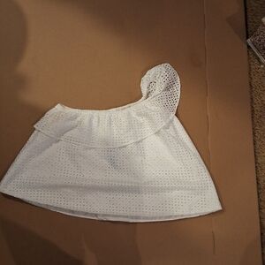 White Lauren James Reagan ruffle top XL